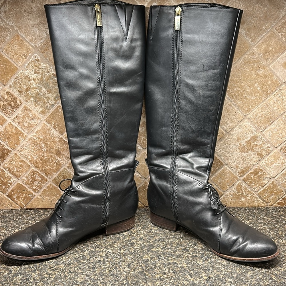 Louise et Cie Tall Lace up Black Boots - Picture 3 of 9